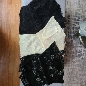 Lace tank and mini short lingerie set